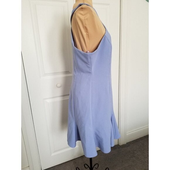 LIKELY Womens Halter Style Flared Carolyn Dress Periwinkle Blue Crepe Size 12 - Picture 5 of 16